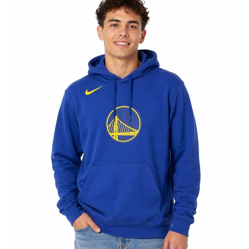 Nike Hoodie Men Size Small Blue Golden State Warriors NBA Basketball Fleece